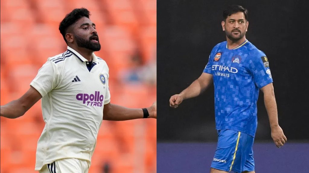Mohammed Siraj and MS Dhoni