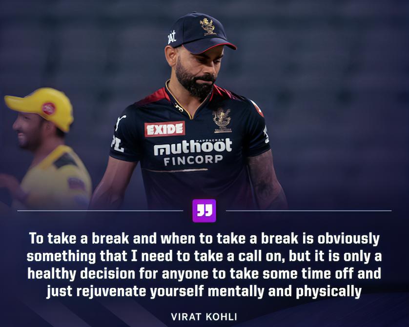 Virat Kohli on His Decision to Take a Break